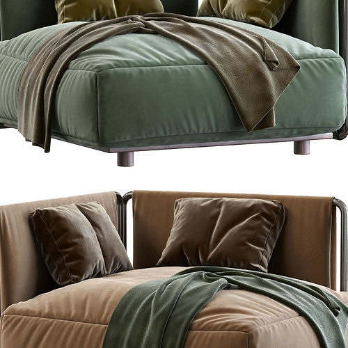 Edmond Armchair 3D model 4