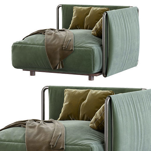 Edmond Armchair 3D model 2