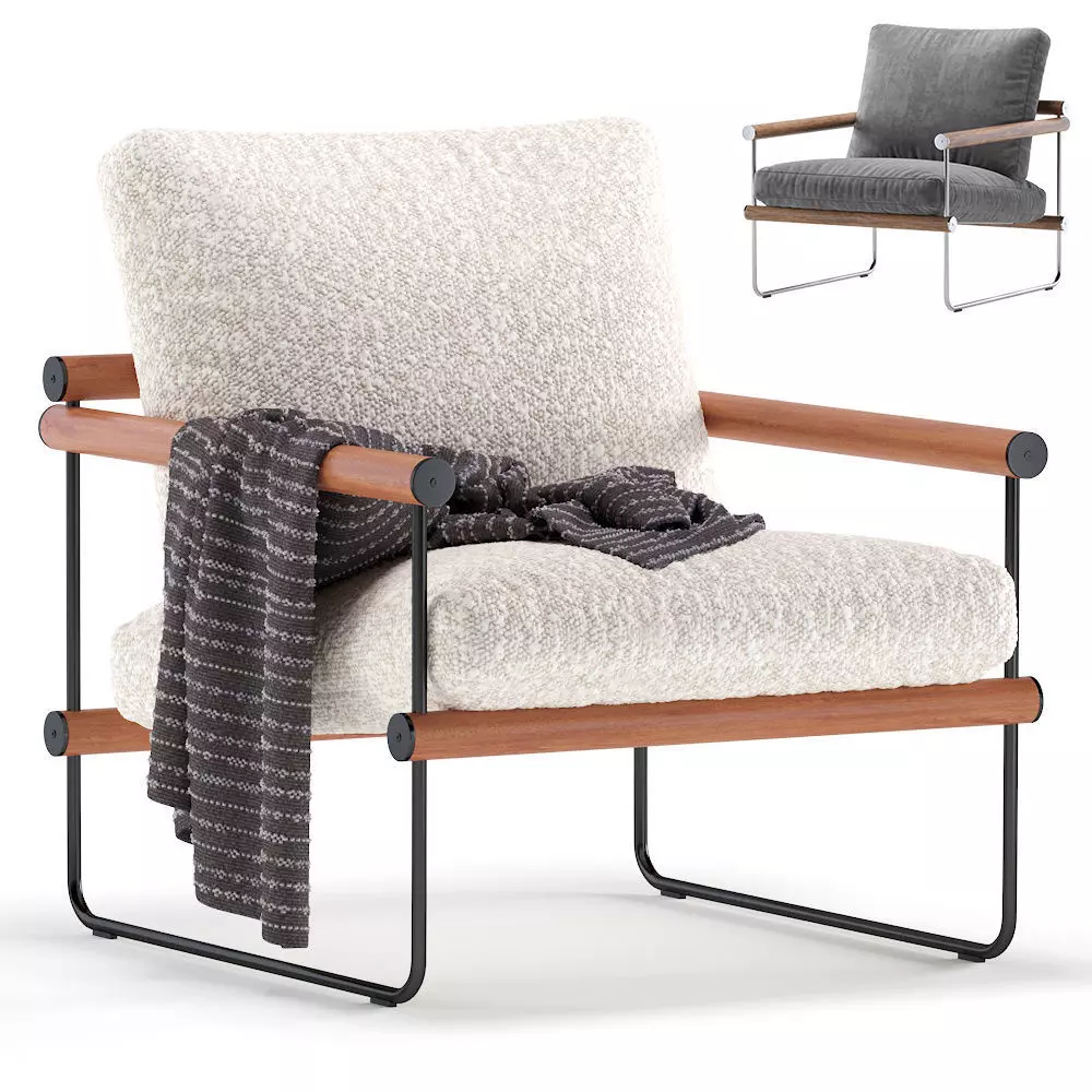 Ross Chair Westelm 2 set 3D model_0