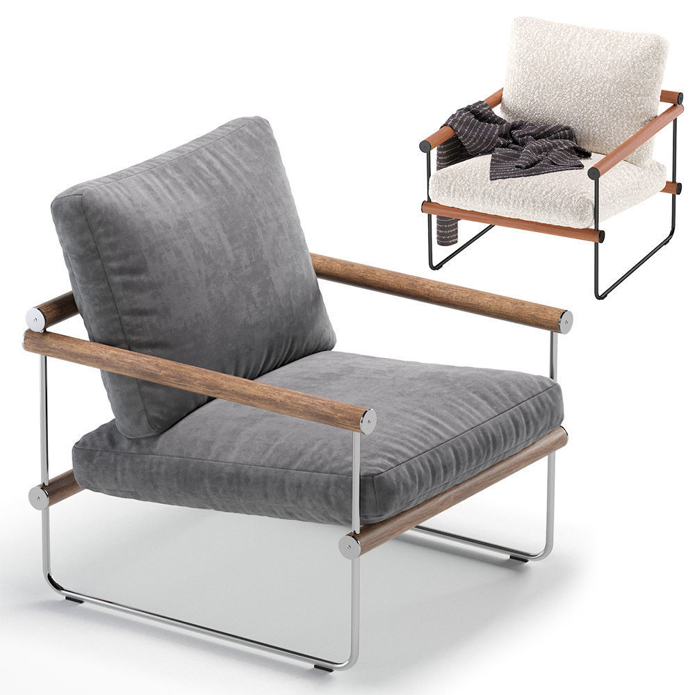 Ross Chair Westelm 2 set 3D model_1