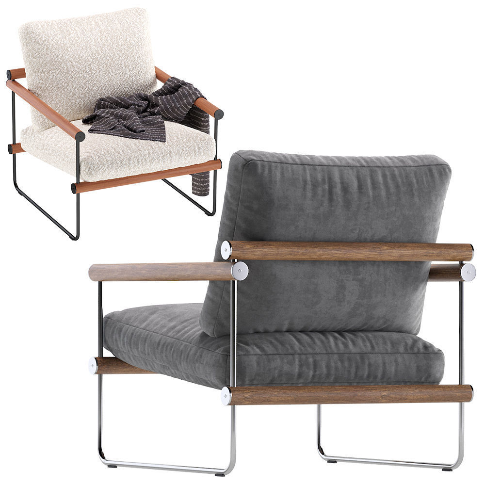 Ross Chair Westelm 2 set 3D model_5