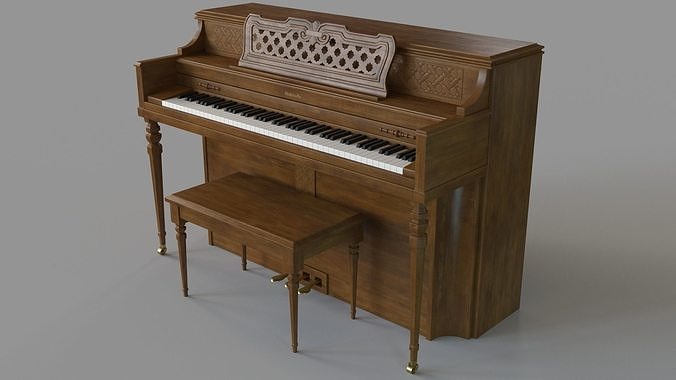 Baldwin Console Upright Piano 3D model
