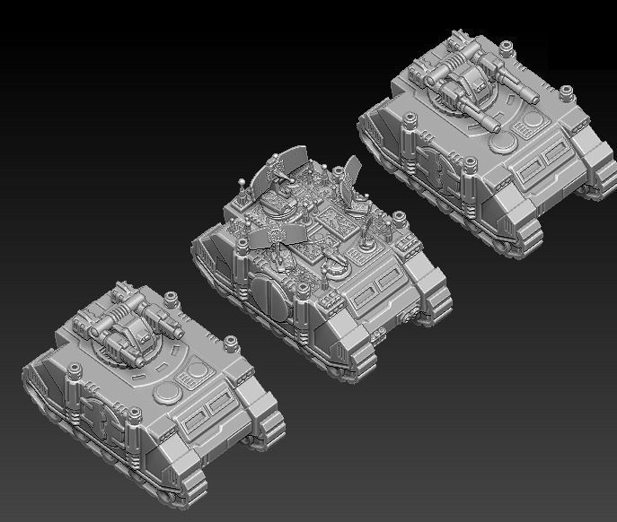 ARTILLERY SET 8 Epic-At size Armageddon set 10  3D print model_3