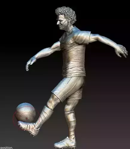 mosalah 3 soccer player kicking ball 3D print model