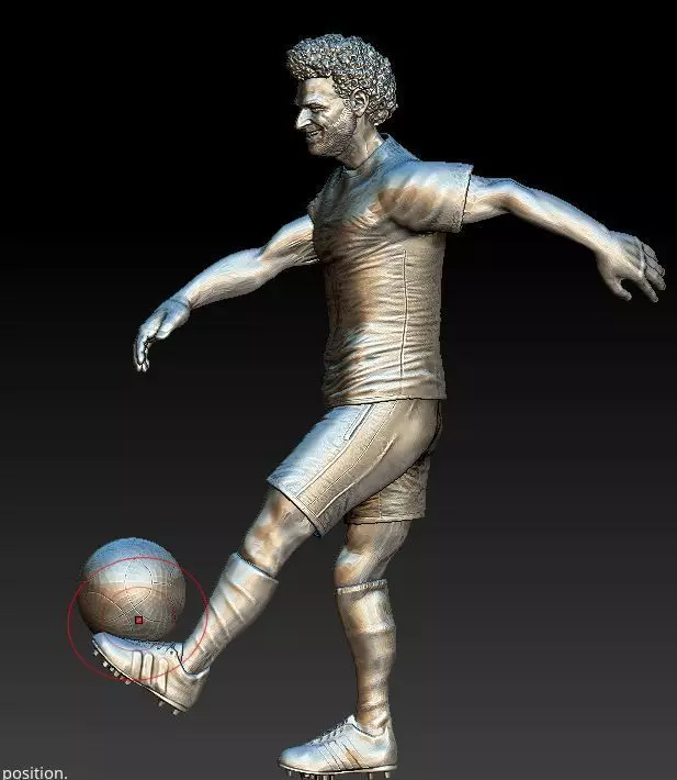 mosalah 3 soccer player kicking ball 3D print model
