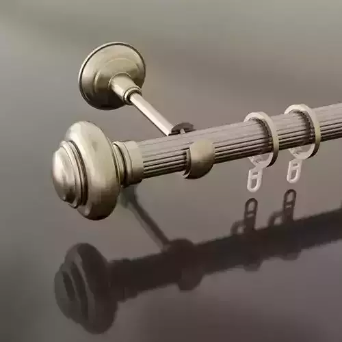 Bracket and finial for curtain rods 3D model