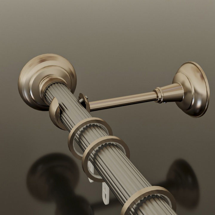 Bracket and finial for curtain rods 3D model_2