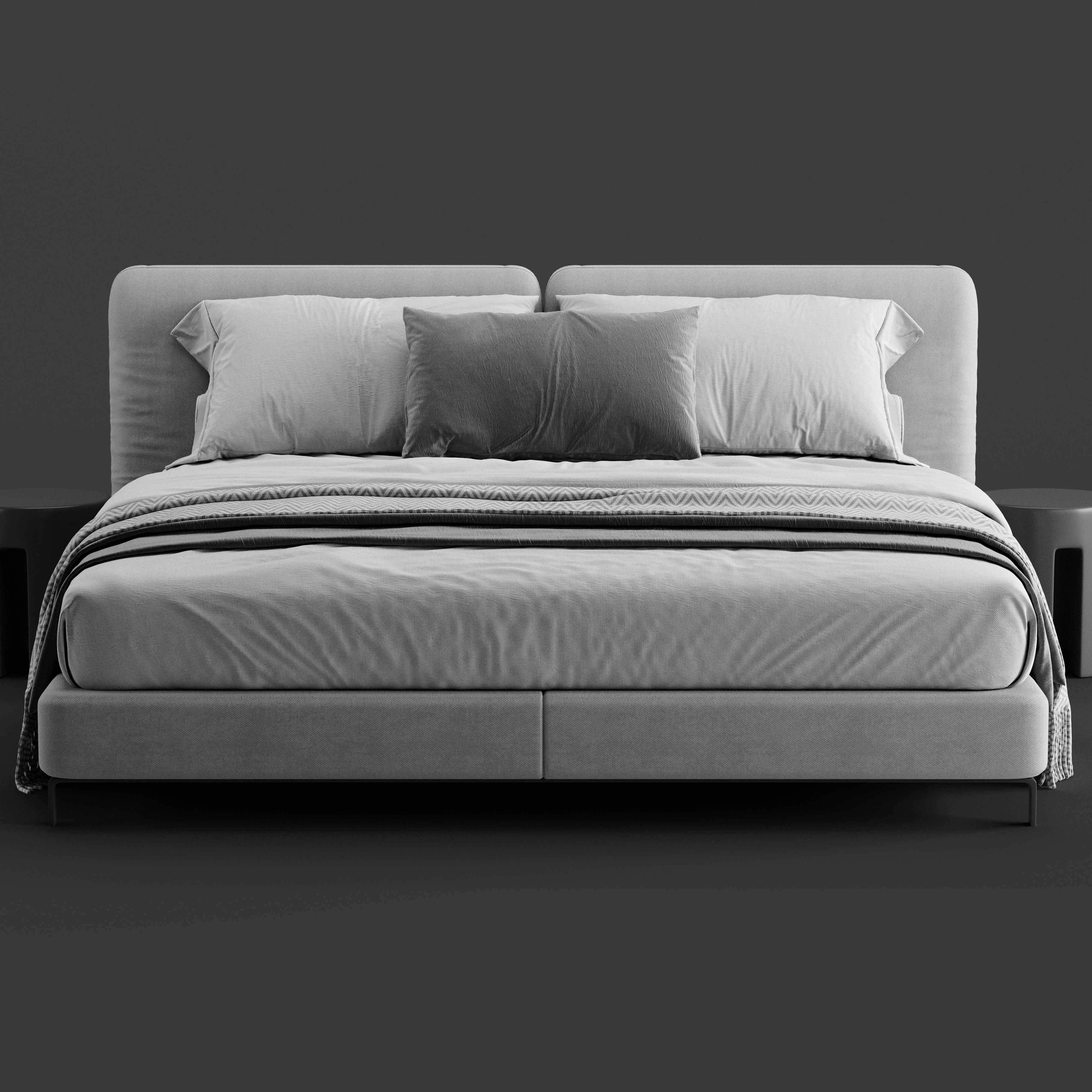Minotti Tatlin bed 3D model_2