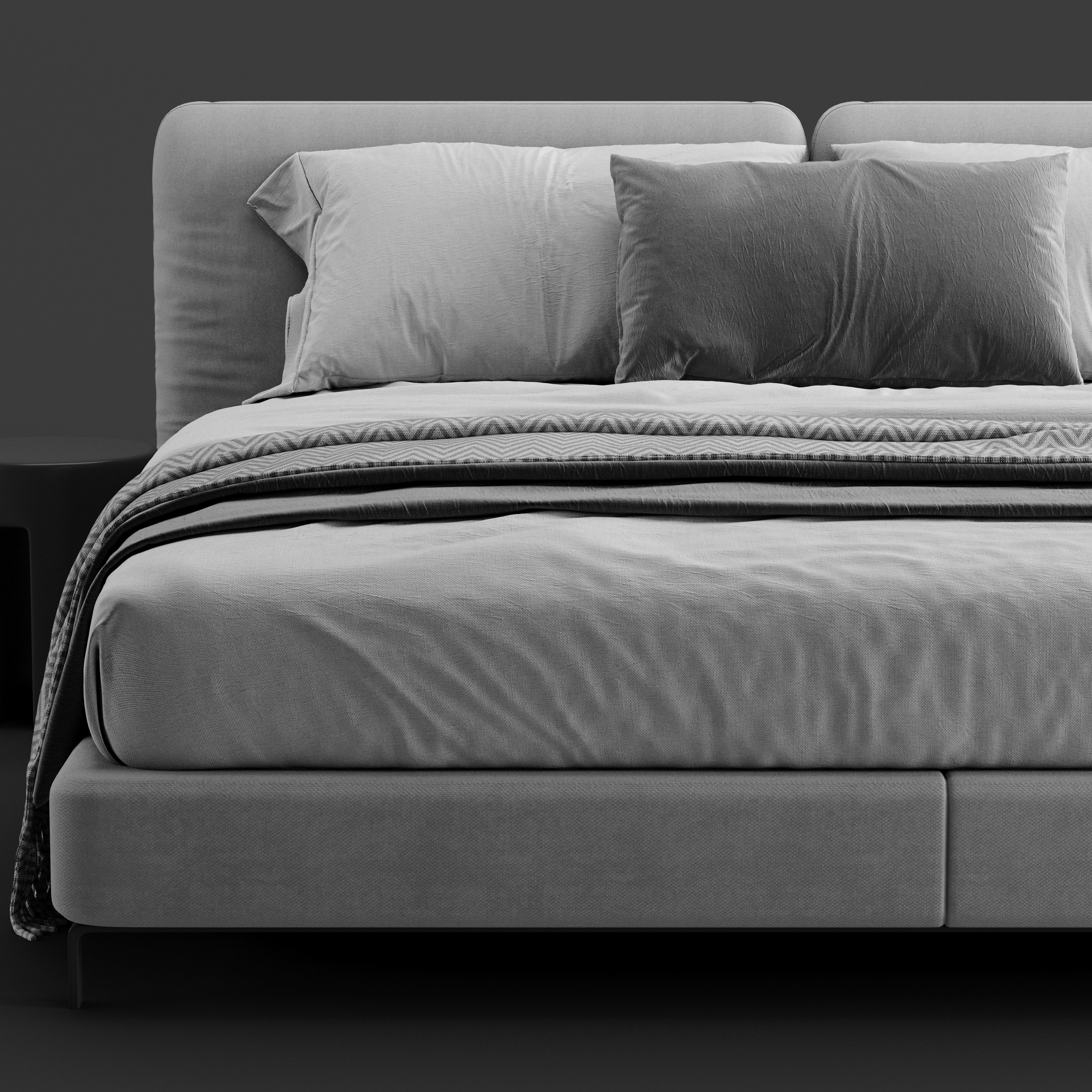 Minotti Tatlin bed 3D model_1