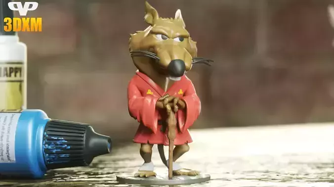 Splinter TMNT Chibi for 3D Printing STL ChibiSTL