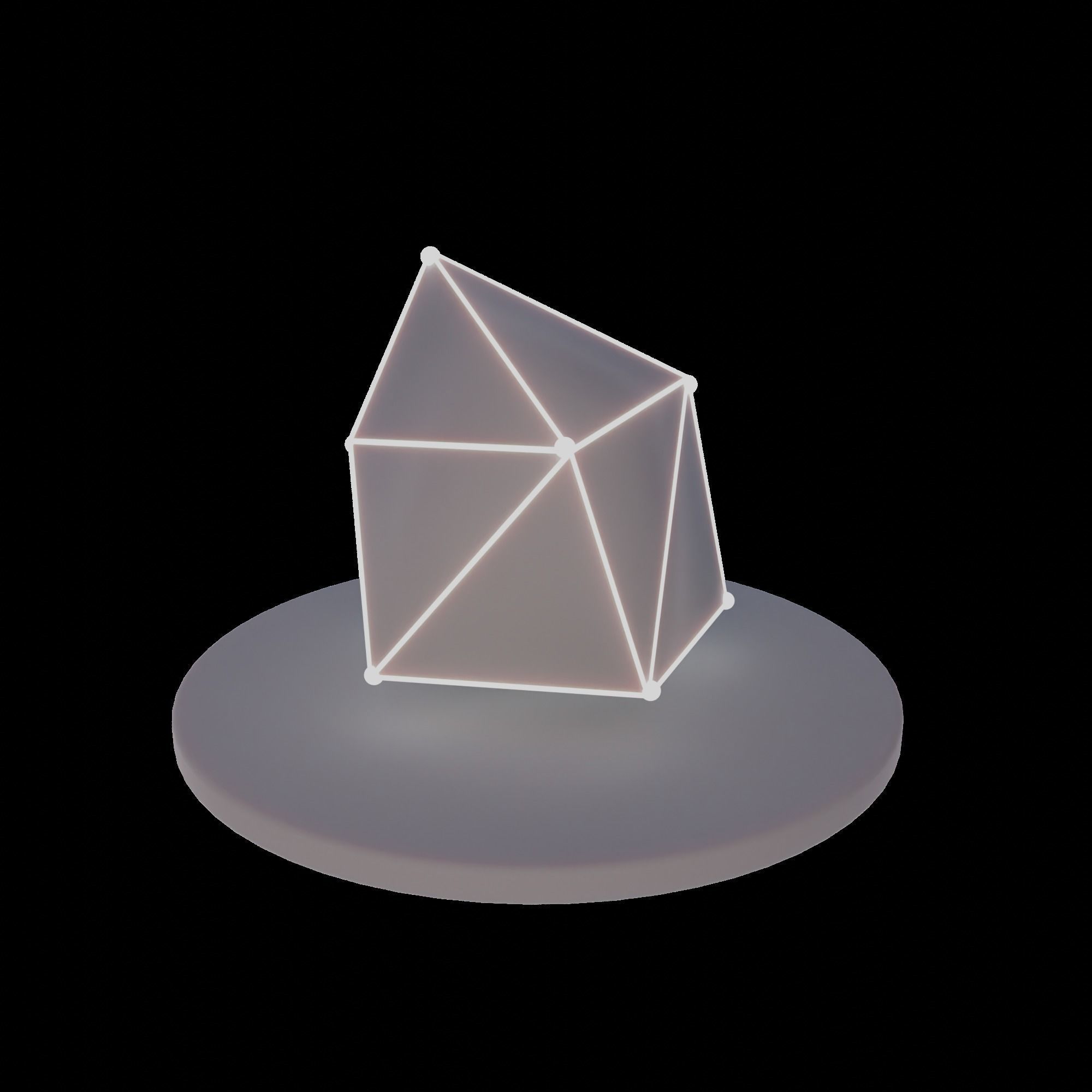 Animated tech Tree - 2k Loop video - 241 png render - snow sky Low-poly 3D model_21