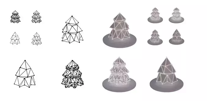Animated tech Tree - 2k Loop video - 241 png render - snow sky Low-poly 3D model Animated tech Tree - 2k Loop video - 241 png render - snow sky Low-poly 3D model