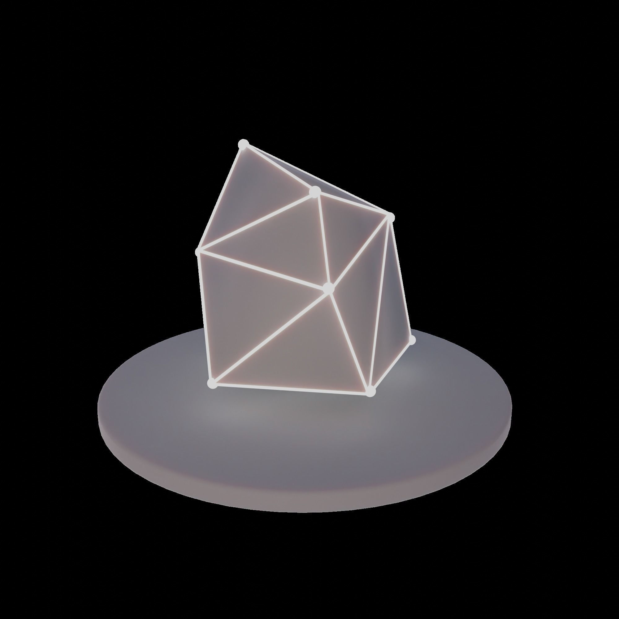 Animated tech Tree - 2k Loop video - 241 png render - snow sky Low-poly 3D model_20