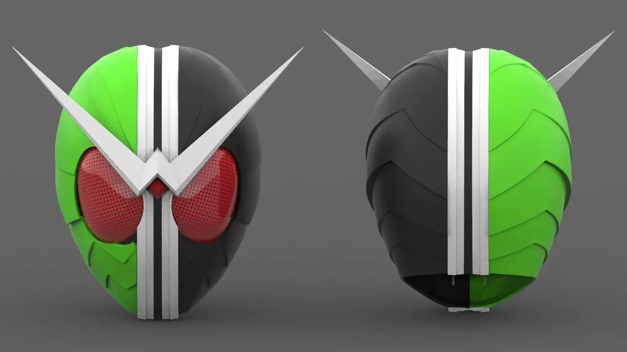 Kamen Rider Double W Helmet 3D print model