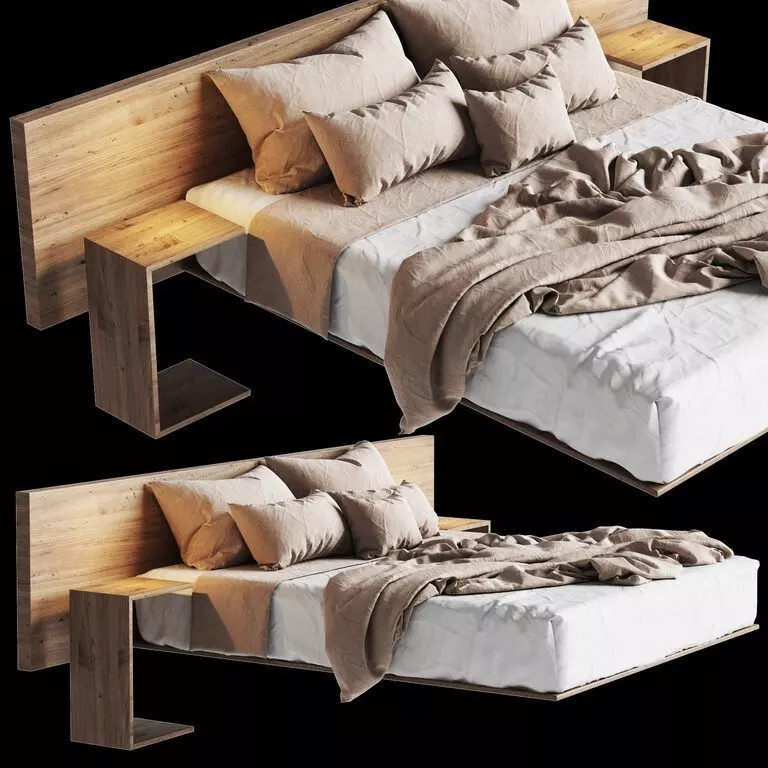 Lago design Suspended bed 3D model_0