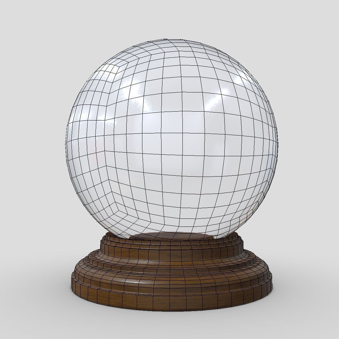 Glass Ball Low-poly 3D model_4