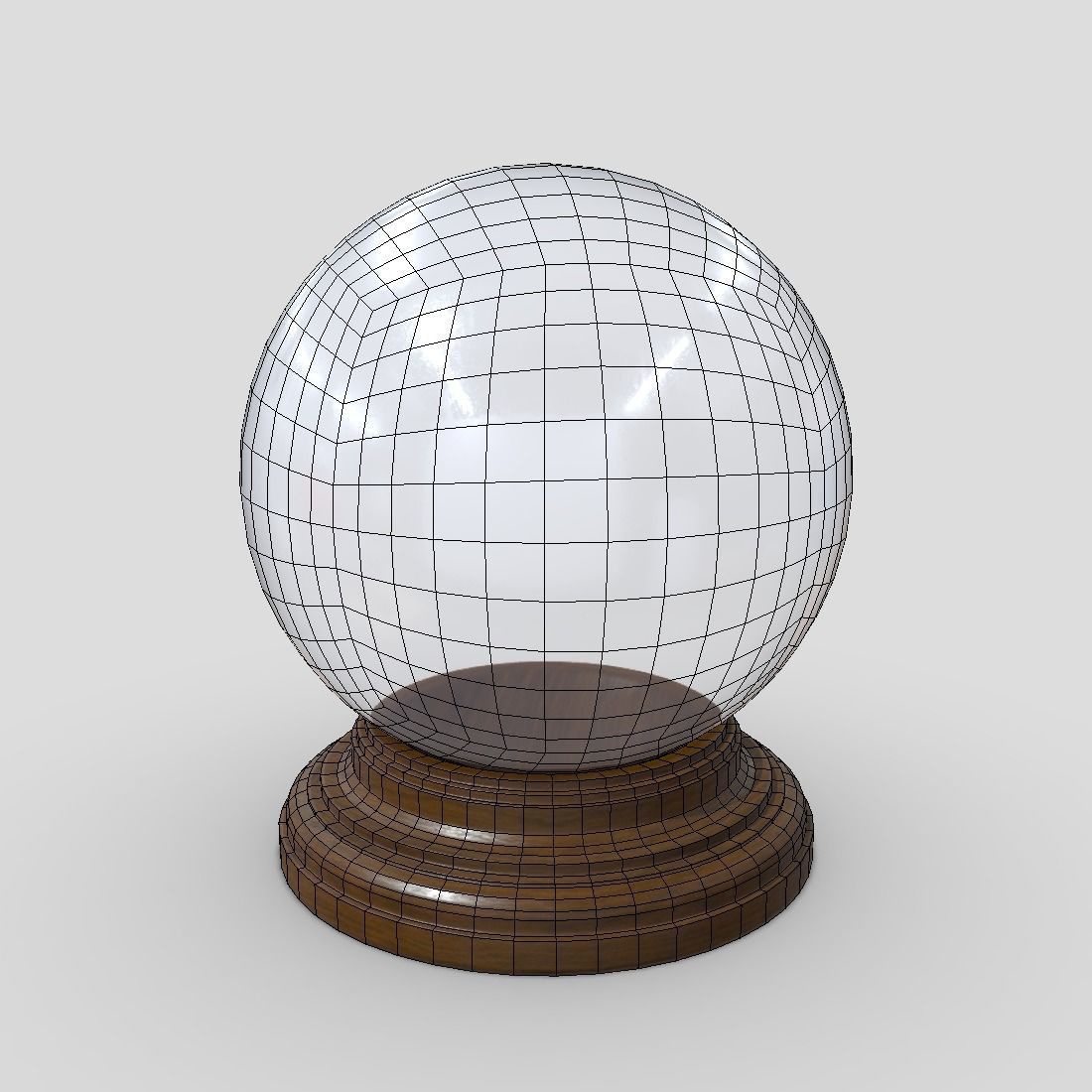Glass Ball Low-poly 3D model_2