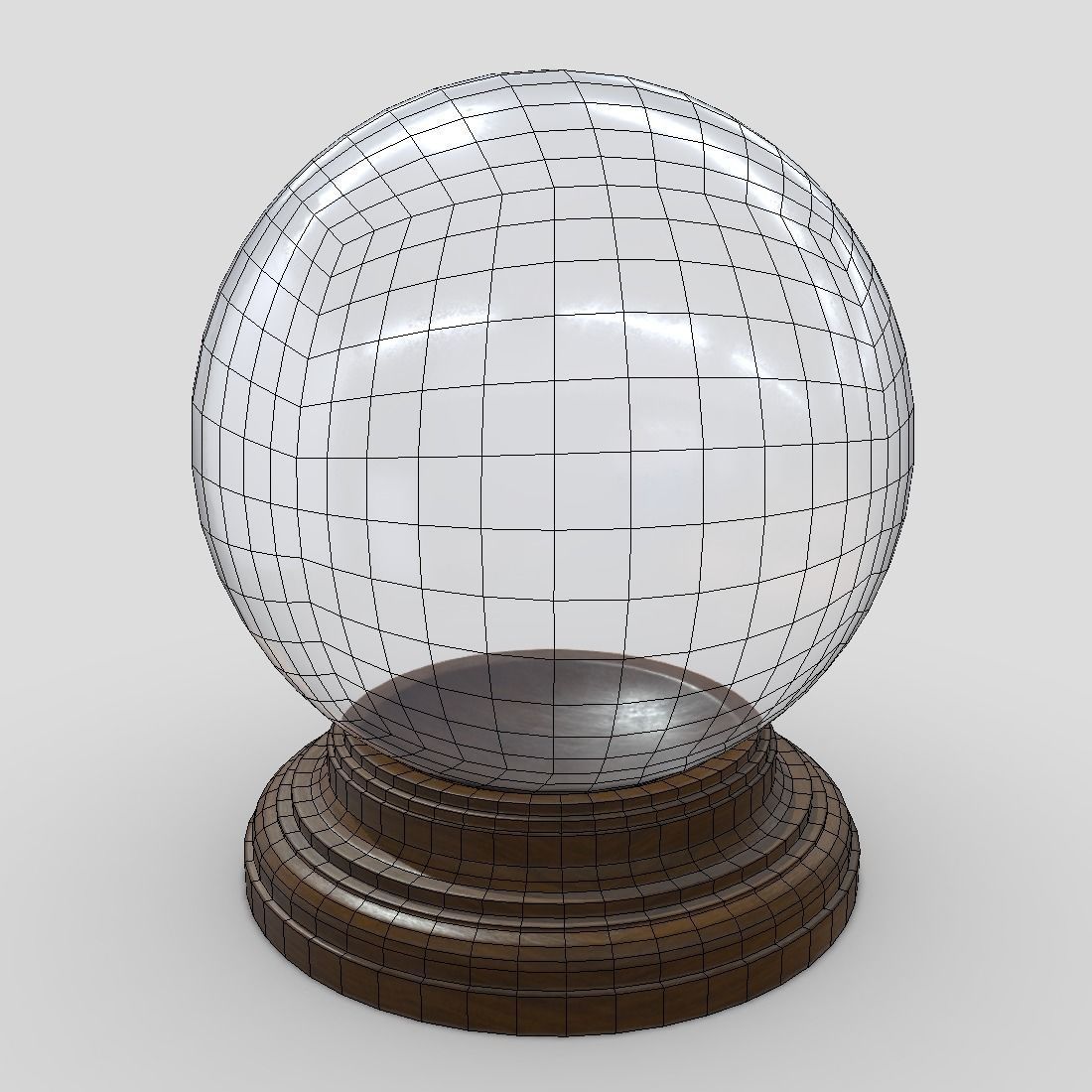 Glass Ball Low-poly 3D model_12
