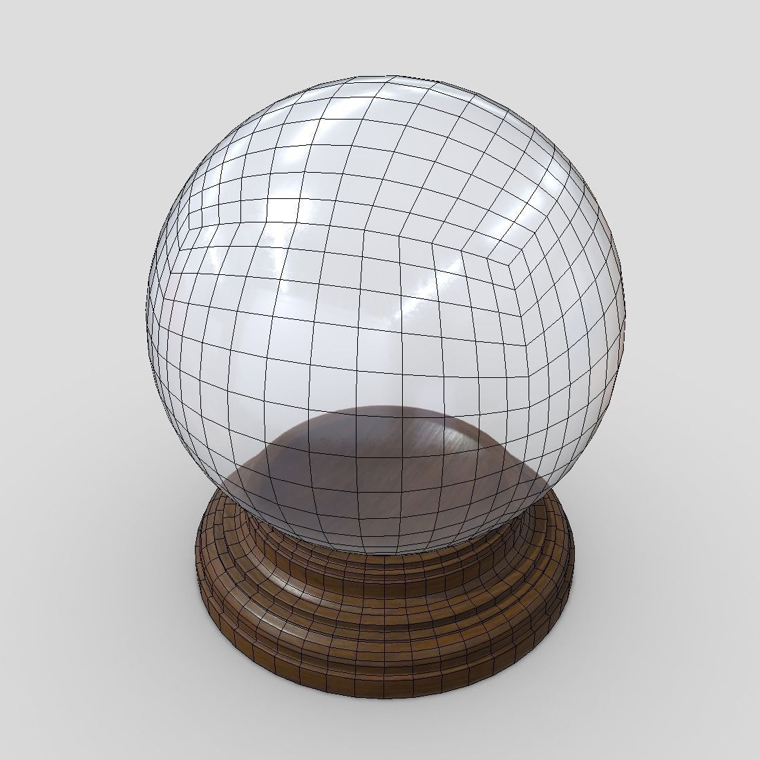 Glass Ball Low-poly 3D model_6