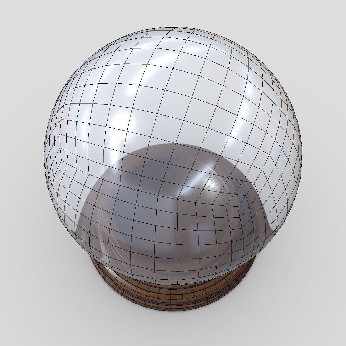 Glass Ball Low-poly 3D model_8