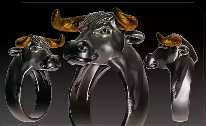 Bull Biker Animal Ring 