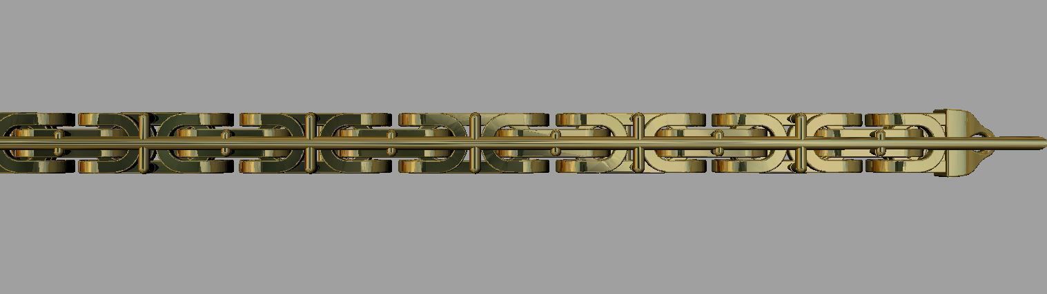 One piece fusion hollow chain is cast directly 3D print model_4