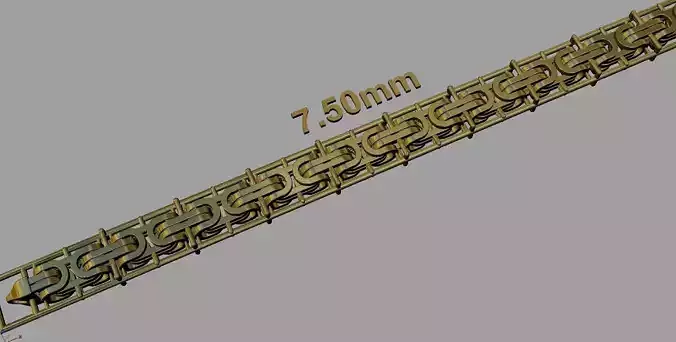 One piece fusion hollow chain is cast directly 3D print model