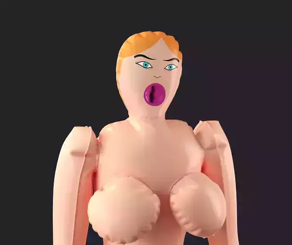 Inflatable Woman Low-poly 3D model