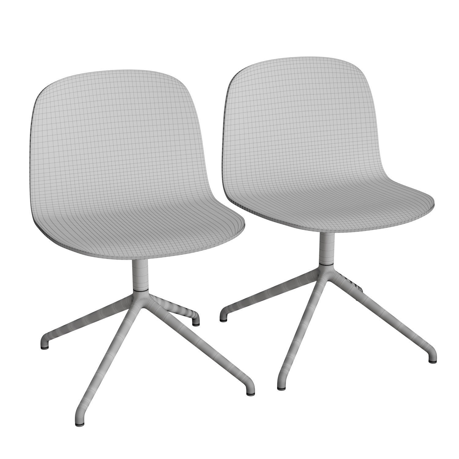 Visu Wide Chair Swivel 3D model_4