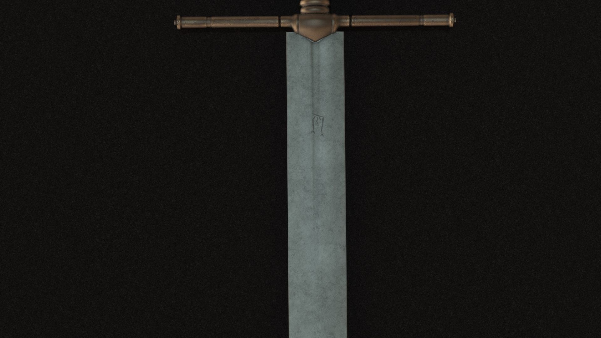 Executioner Sword - Richtschwert Low-poly 3D model_11
