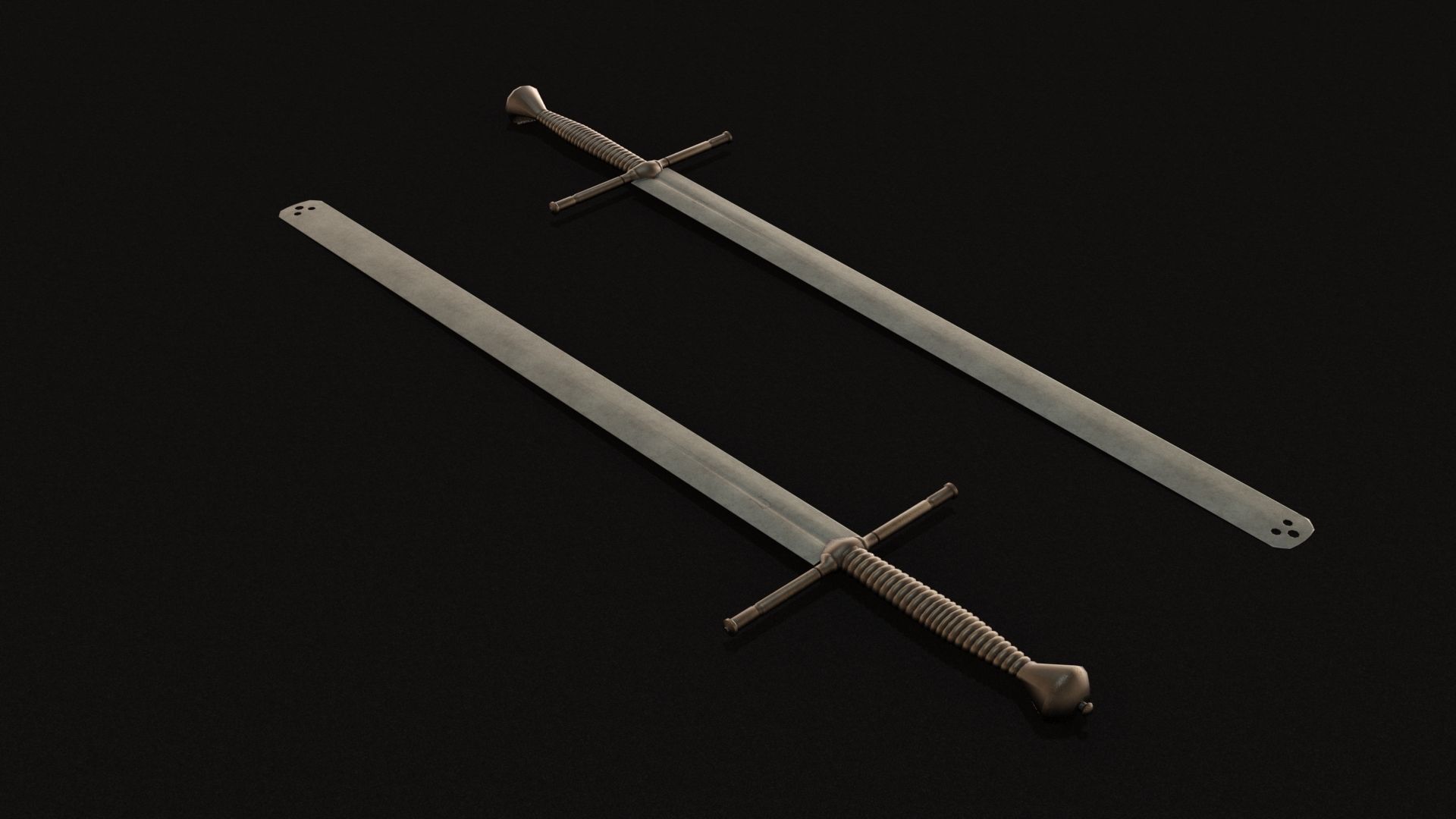 Executioner Sword - Richtschwert Low-poly 3D model_5