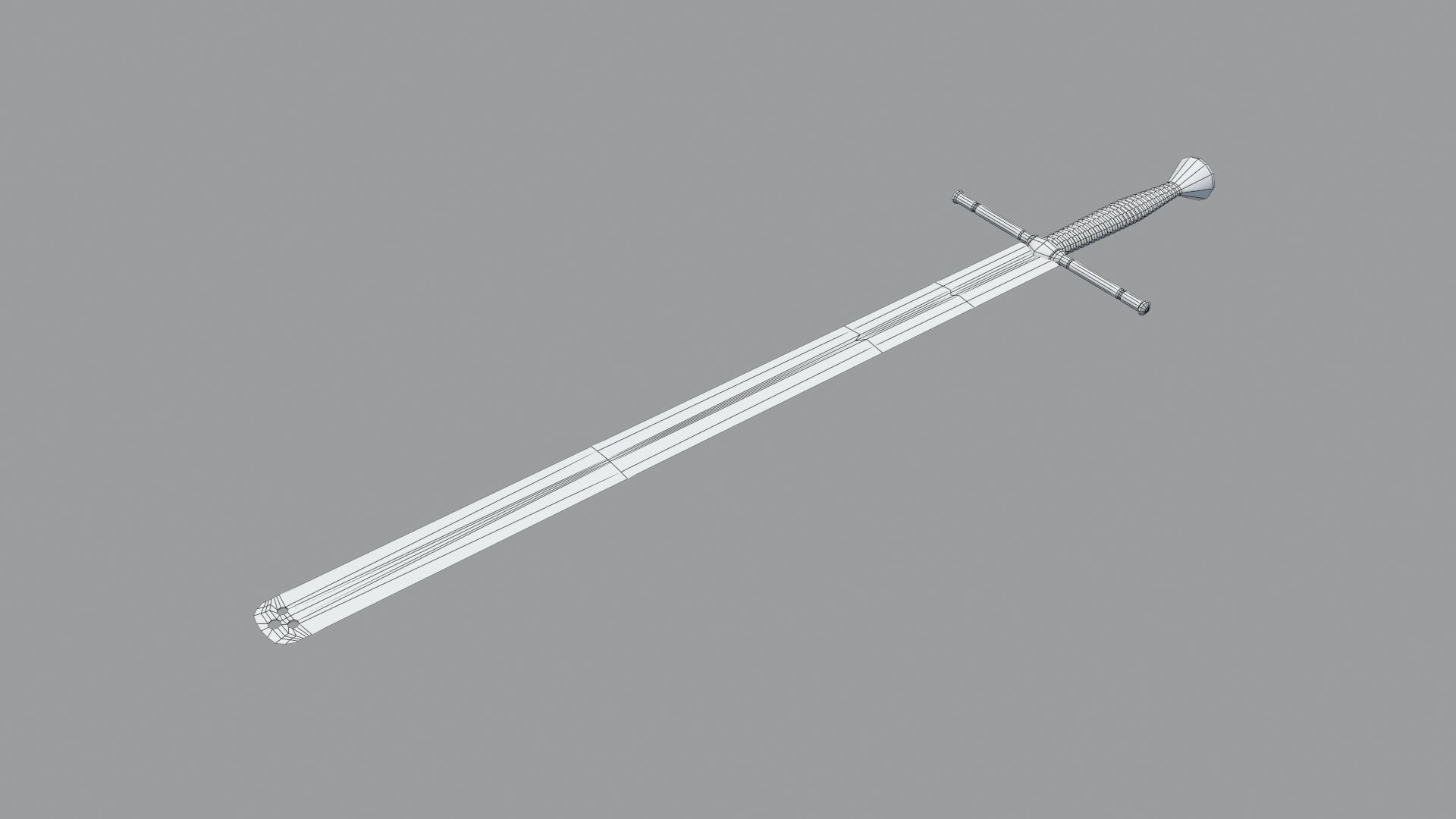 Executioner Sword - Richtschwert Low-poly 3D model_17