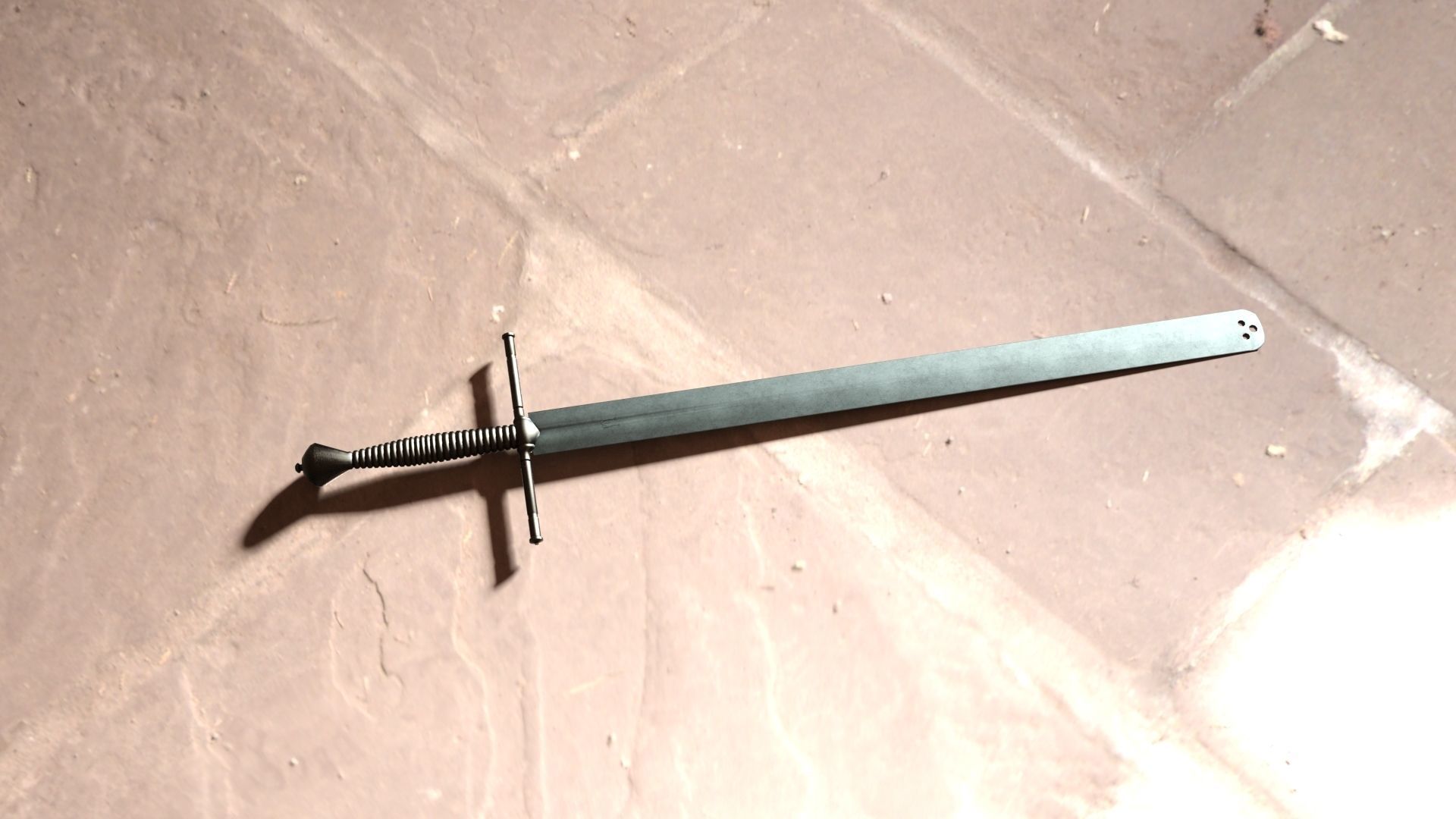 Executioner Sword - Richtschwert Low-poly 3D model_6