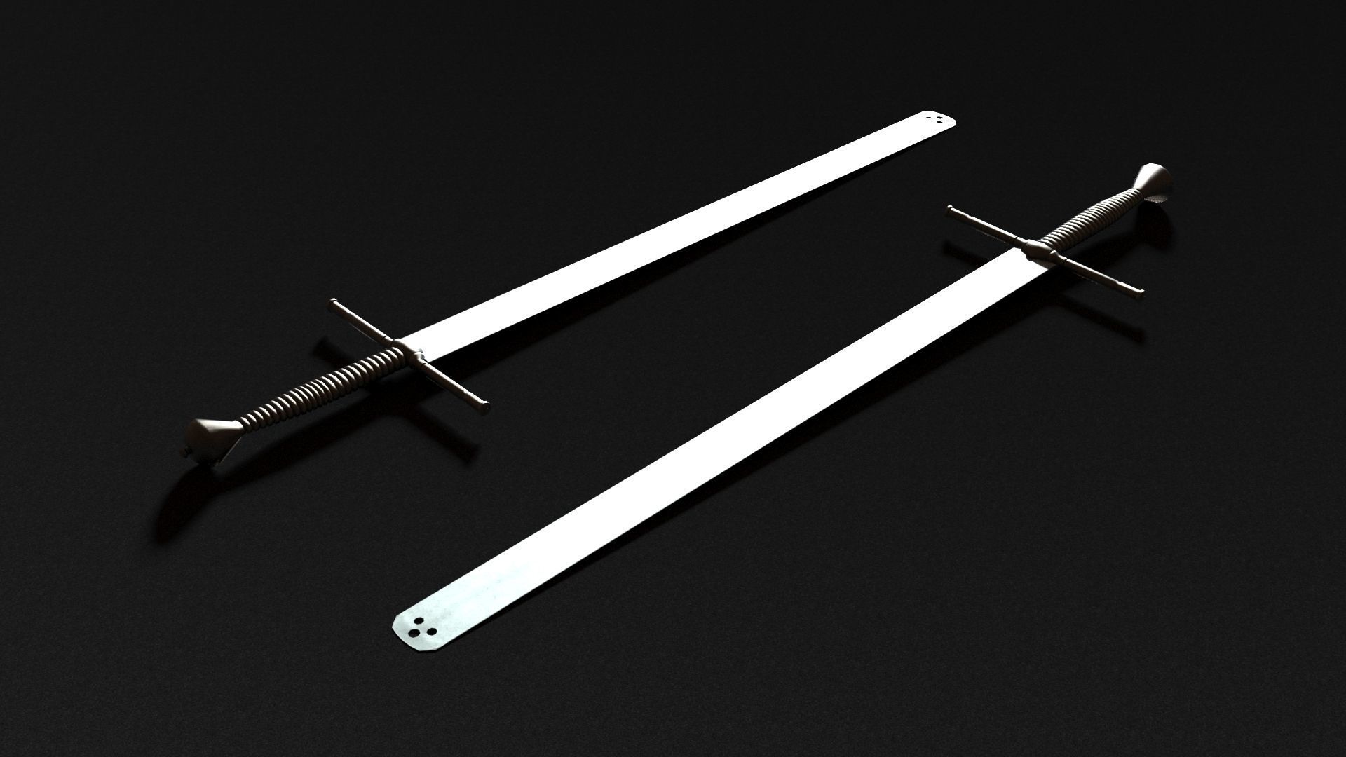 Executioner Sword - Richtschwert Low-poly 3D model_4