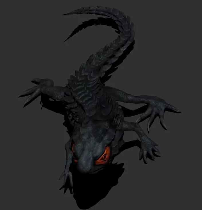 3D MODEL -Red eyed crocodile skink 3D print model