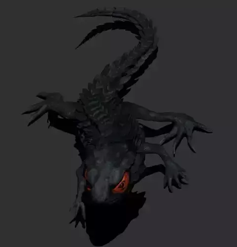 3D MODEL -Red eyed crocodile skink  3D print model