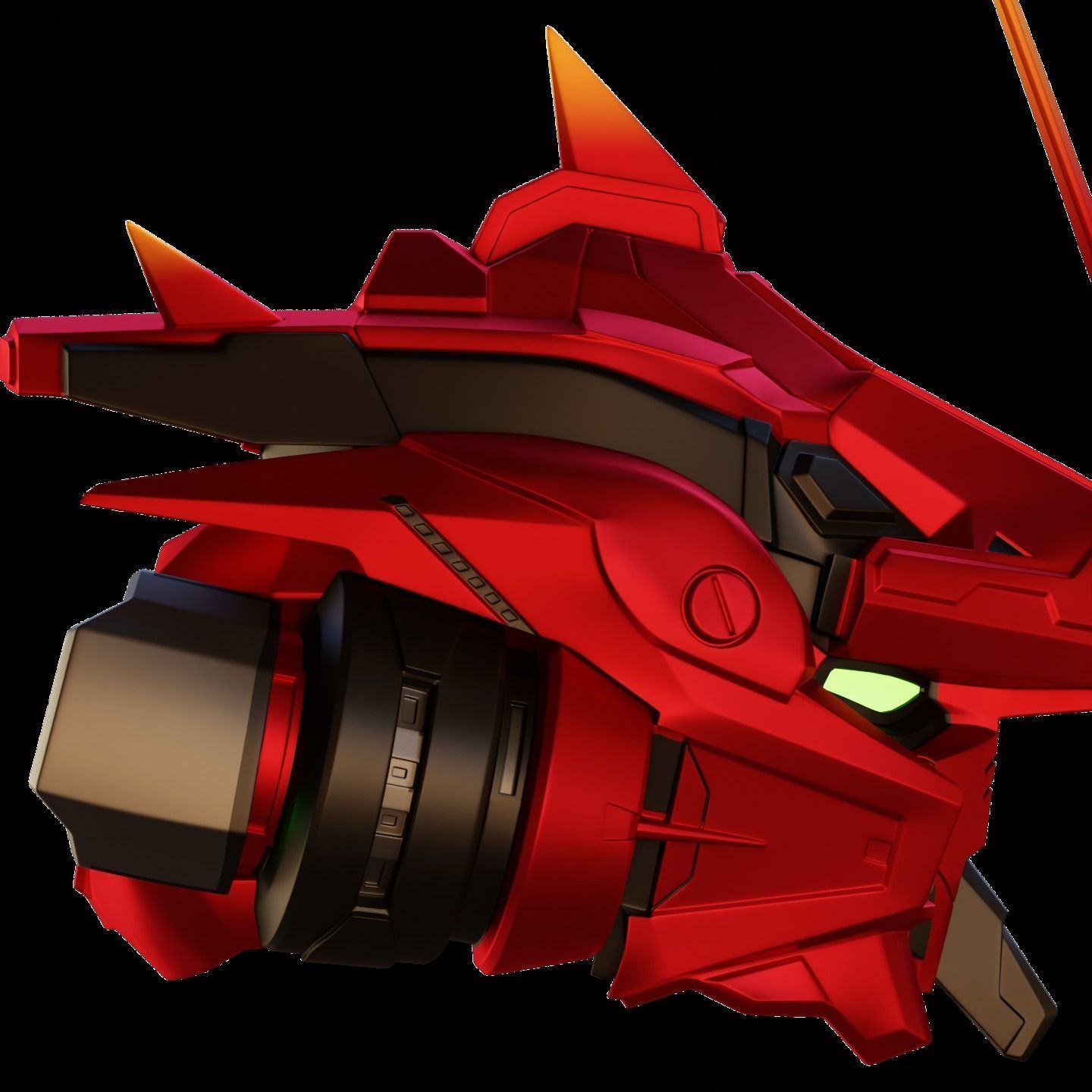 Gundam Astray Red Frame Helmet 3D Model 3D print model_5