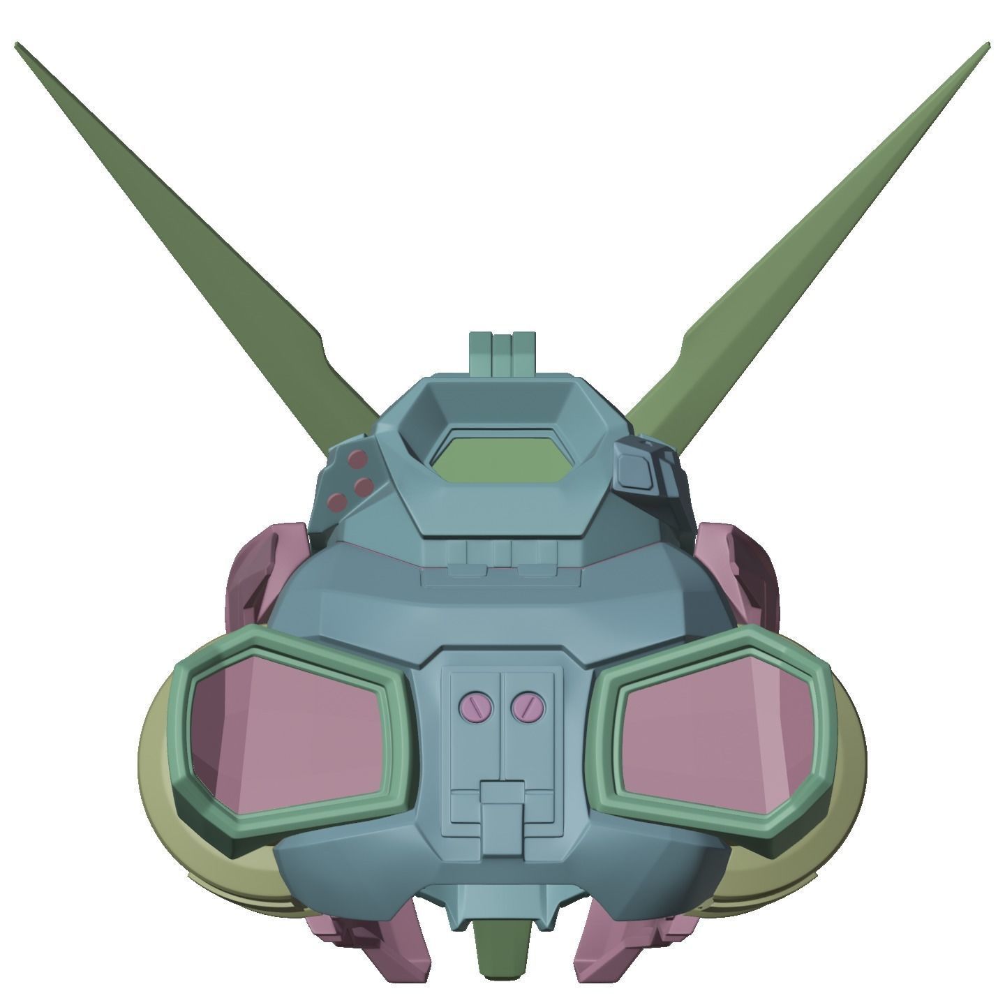 Gundam Astray Red Frame Helmet 3D Model 3D print model_12