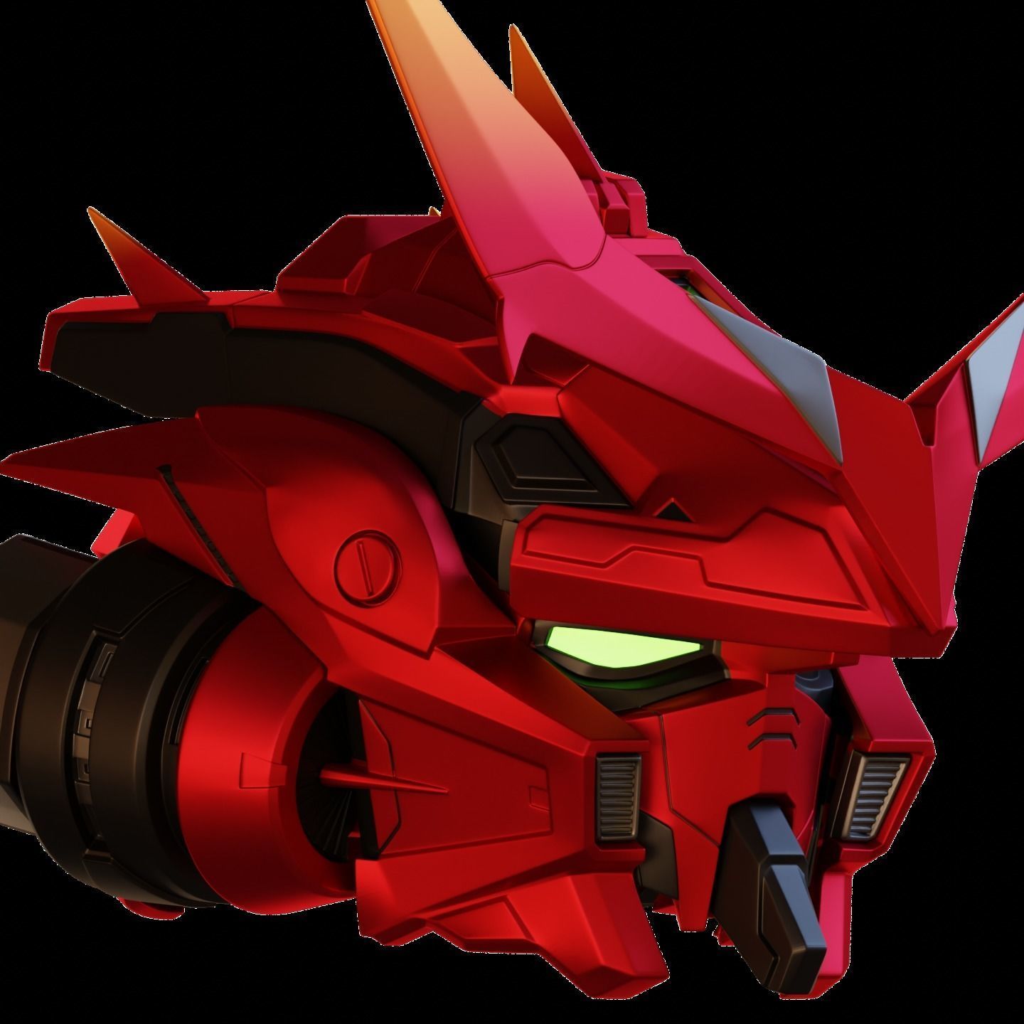 Gundam Astray Red Frame Helmet 3D Model 3D print model_4