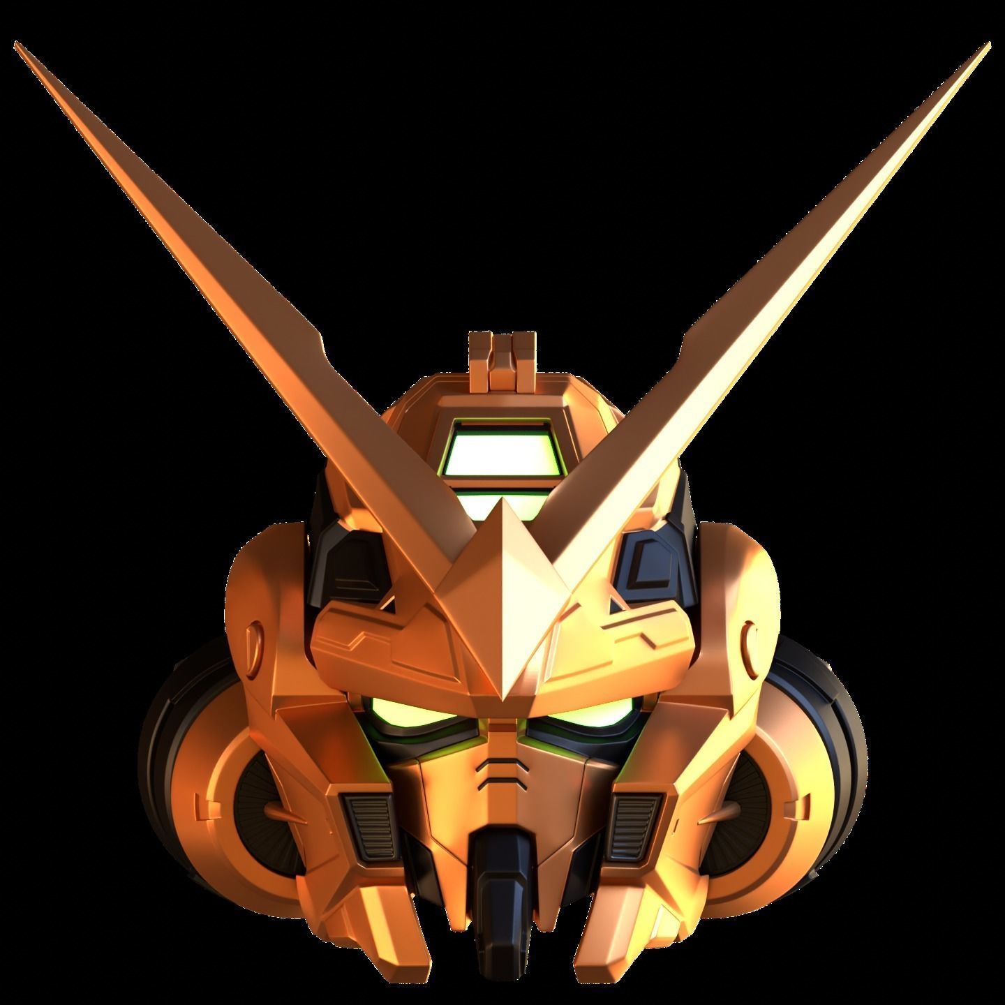 Gundam Astray Red Frame Helmet 3D Model 3D print model_14
