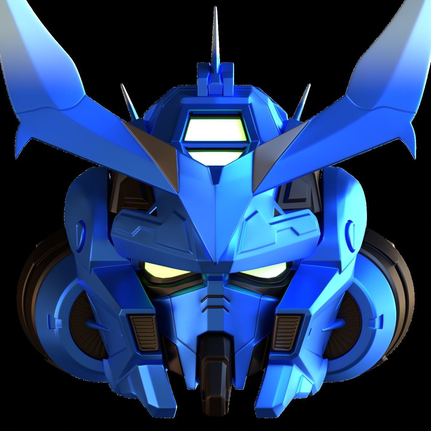 Gundam Astray Red Frame Helmet 3D Model 3D print model_17
