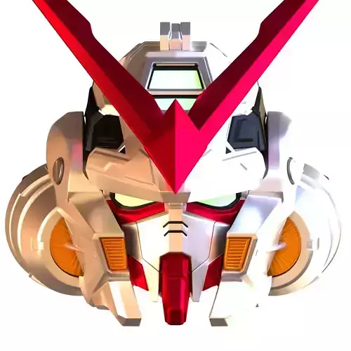 Gundam Astray Red Frame Helmet 3D Model 3D print model