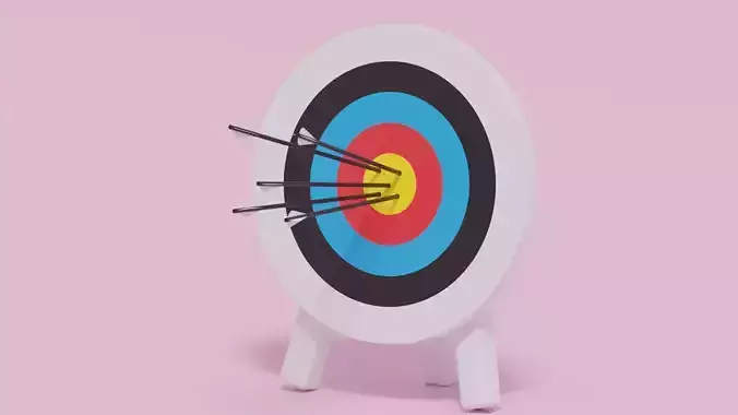 Archery Target and Arrows