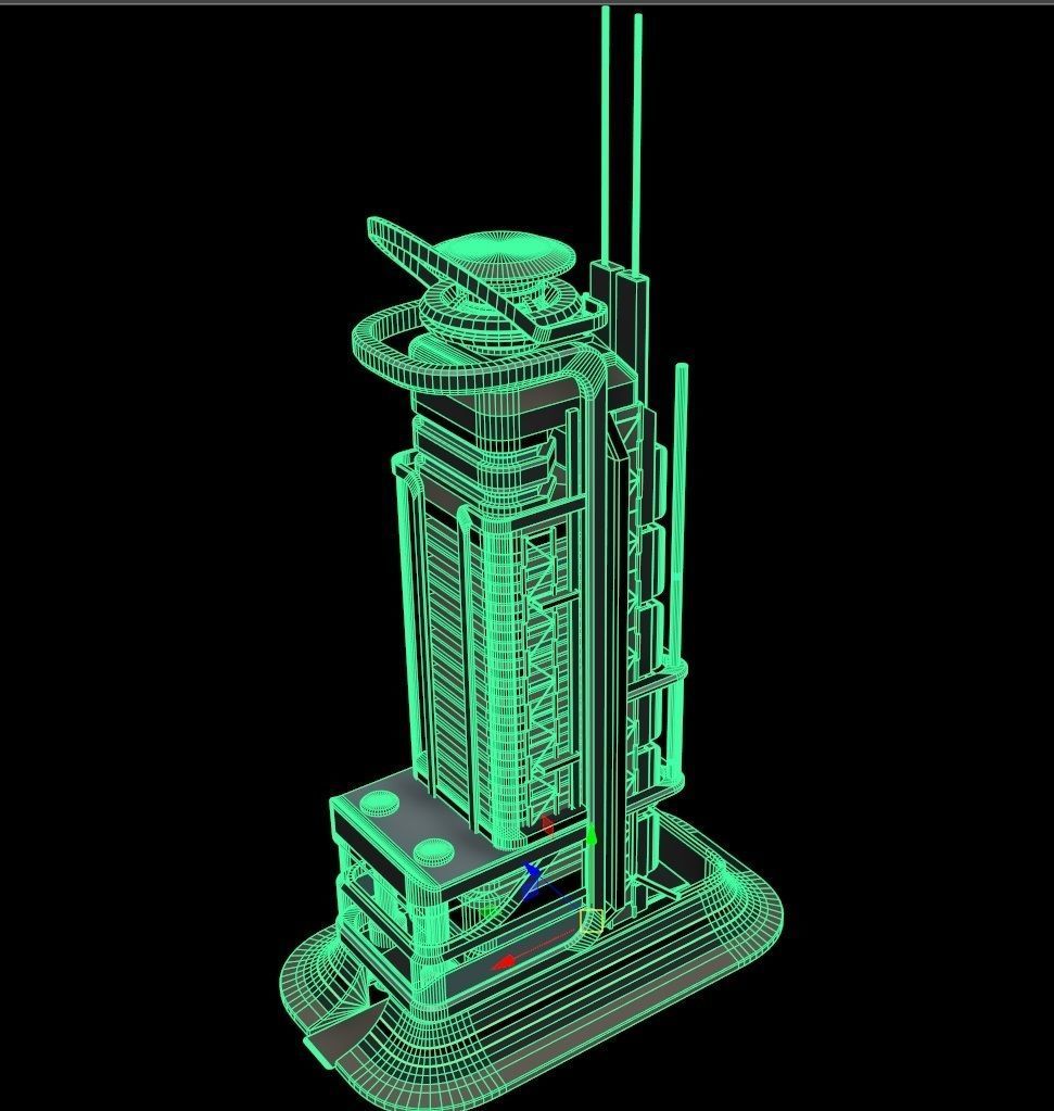 Sci fi apartment - VR Low-poly 3D model_14