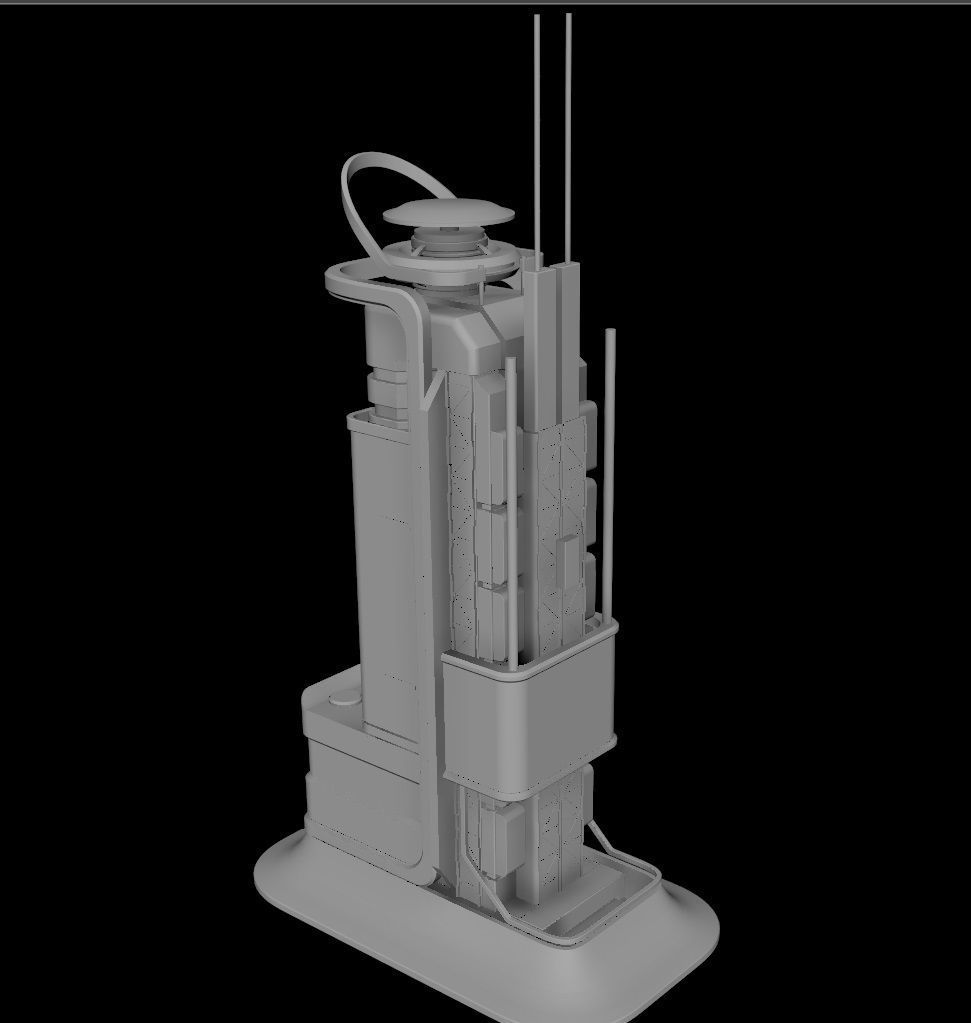 Sci fi apartment - VR Low-poly 3D model_21