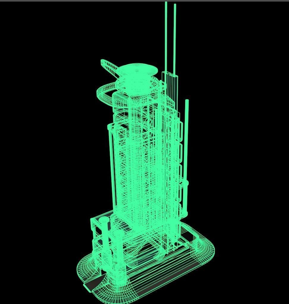 Sci fi apartment - VR Low-poly 3D model_16
