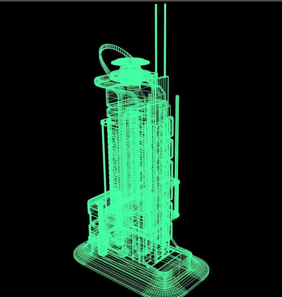 Sci fi apartment - VR Low-poly 3D model_25