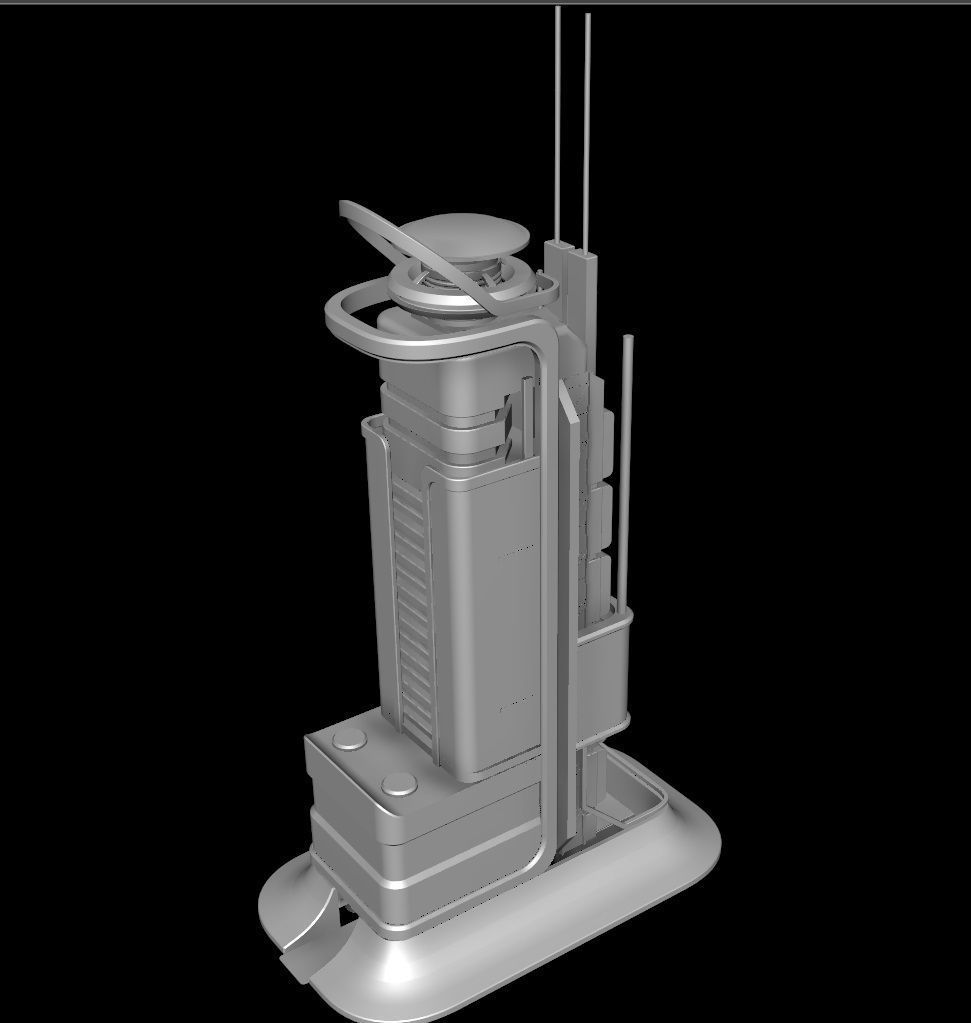 Sci fi apartment - VR Low-poly 3D model_18