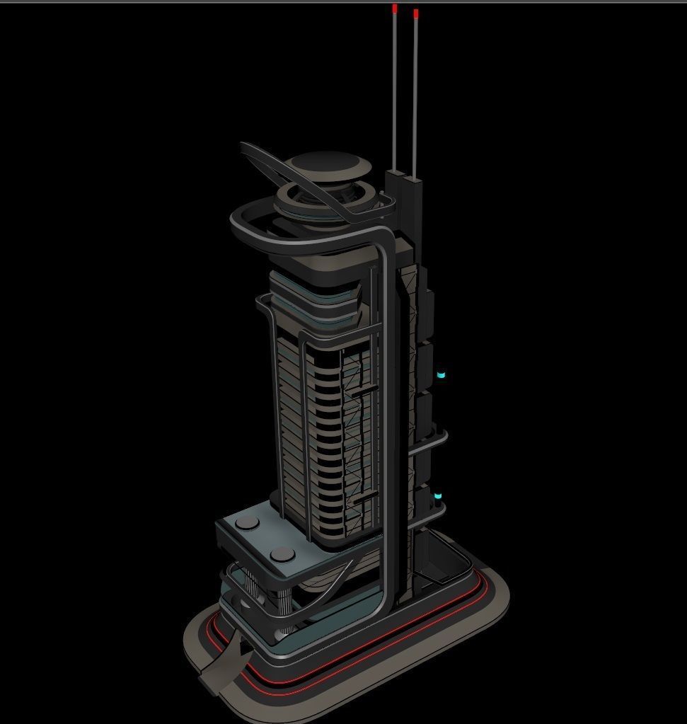 Sci fi apartment - VR Low-poly 3D model_15