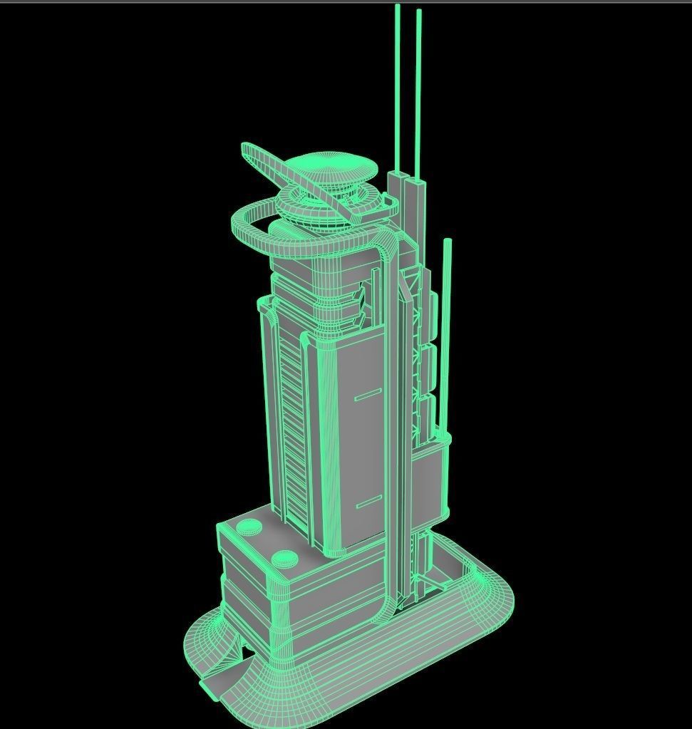 Sci fi apartment - VR Low-poly 3D model_17